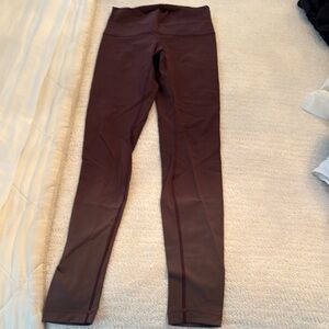 Lululemon Maroon High-Waisted Leggings